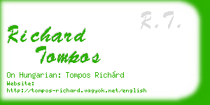 richard tompos business card
